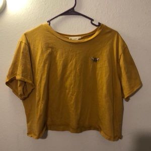 Save the Bees Yellow Crop Top